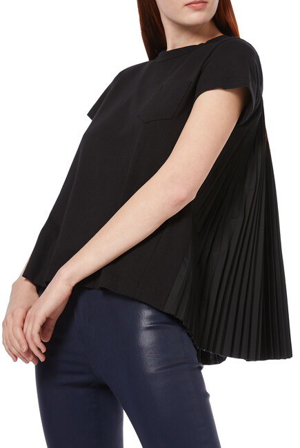 Cotton Pleated T-Shirt