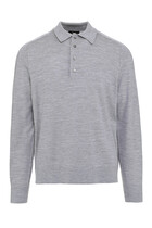 Long Sleeve Wool Polo