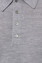 Long Sleeve Wool Polo