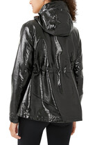 Agnou Faux Patent-Leather Parka