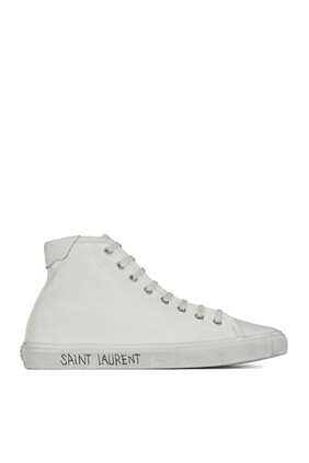 Malibu Mid-Top Sneakers in Canvas & Leather