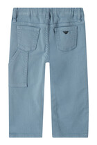 Kids Panel-Detail Cotton Denim Jeans