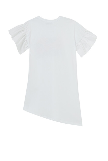 Logo Asymmetric T-Shirt Dress