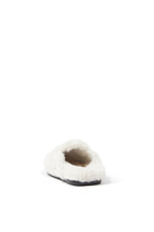 Kids Lettering Logo Soft Fur Slip-on Sliders