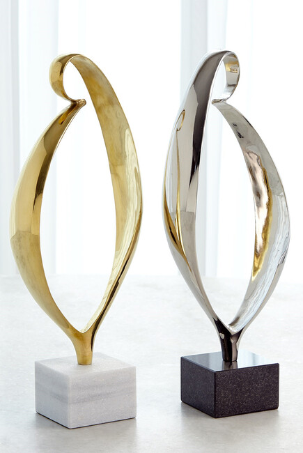 Bent Loop Nickel Sculpture