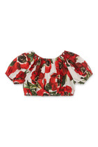 Kids Floral Off-The-Shoulder Top