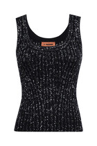 Viscose Blend Tank Top with Sequins