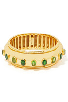 Ava Cuff, 24k Gold-Plated Brass & Gemstones