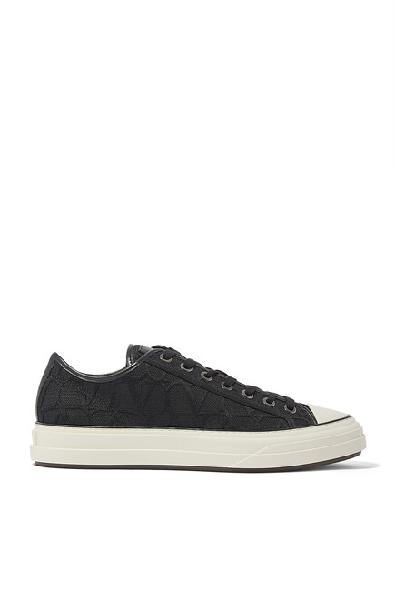 Valentino Garavani Toile Iconographe Totaloop Low-Top Sneakers