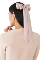 Silk Hair Bow Barette