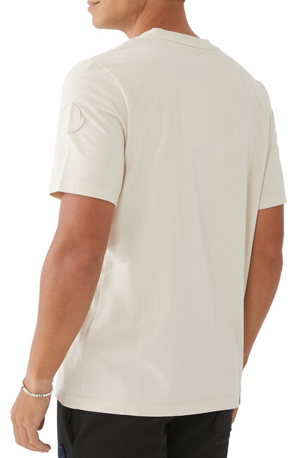 Curved Logo Embroidered T-Shirt