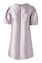 Kids EA Monogram Satin-Jacquard Dress