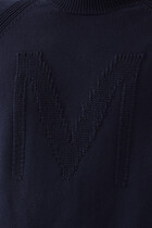 Monogram Motif Knit Crewneck Sweater