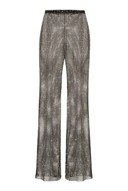 Rhinestone Mesh Pants