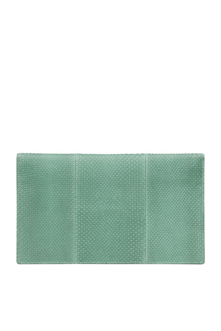 Uptown Python Leather Pouch