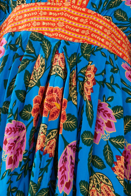 MAXI DRESS  Blue Pineapple Garden Print – FARM Rio