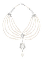 Pearl Necklace with Crystal Embellishment