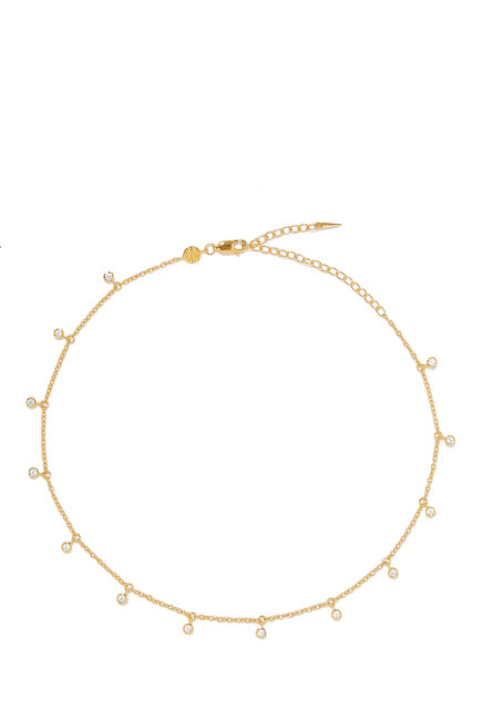 Interstellar Drop Choker, 18K Gold Plated Vermeil on Recycled Sterling Silver