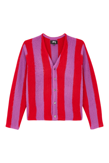 Stripe Brushed Cardigan