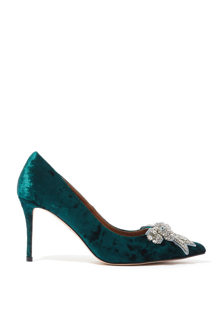 Belgravia Bow Court 100 Velvet Heels