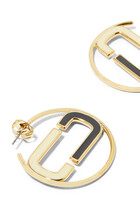 Large Enamel Hoop Earrings