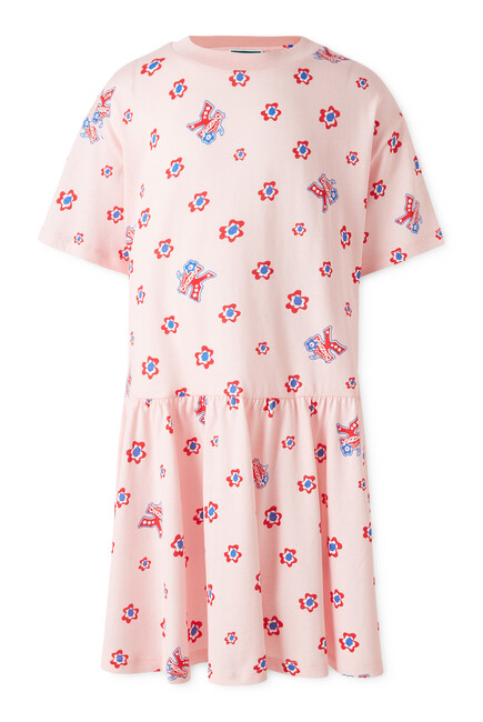 Kids Floral Logo Dress