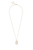 Moon Pendant Necklace, 14K Yellow Gold & Diamonds