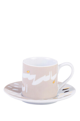 Espresso Cups with Saucers Joud, Set of 6