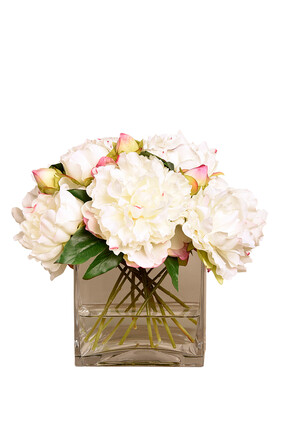 Large Peony Arrangement in a Glass