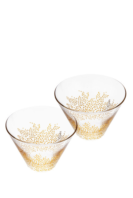 Sara Miller Set of 2 Glass Bowls