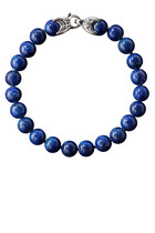 Spiritual Beads Bracelet, Sterling Silver & Lapis Lazuli