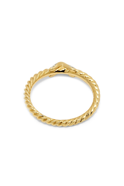 18k Yellow Gold Petit X Diamond Ring