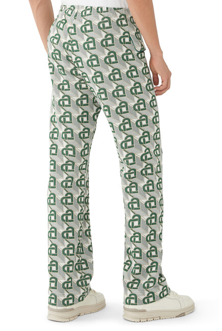 Casablanca monogram-jacquard Track Pants - Green