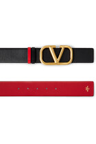 V Logo Buckle Belt