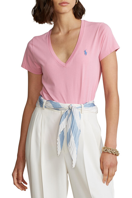 Buy Polo Ralph Lauren V-Neck T-Shirt for Womens | Bloomingdale's KSA