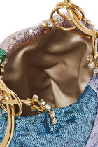 Ghizlan Crystal-Embellished Sequinned Handbag