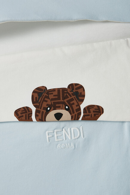 Kids Bear Logo-Print Cotton Sleeping Bag