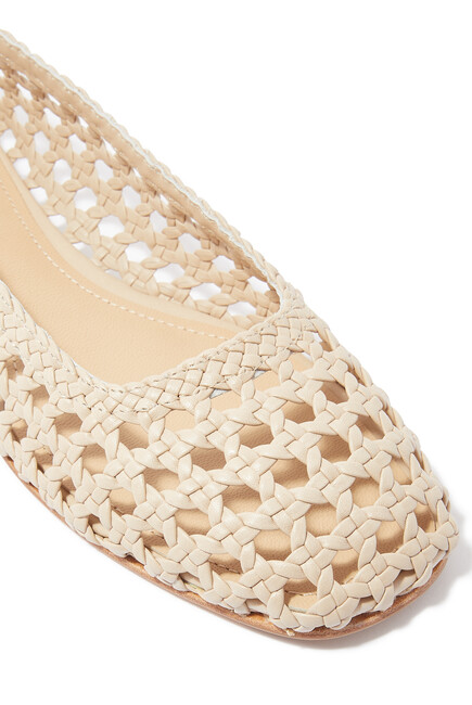 Shell Crochet Ballerina Flats