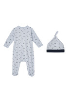 Logo Pajama & Hat Set