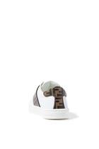 Kids Velcro Logo Monogram Sneakers