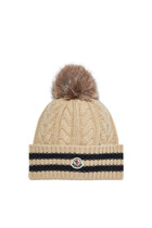Cable-Knit Wool and Cashmere Beanie