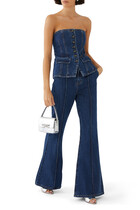 Denim Bandeau Jumpsuit