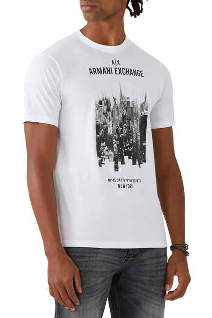 Buy Armani Exchange Logo Print New York City Graphic T-Shirt for Mens |  Bloomingdale's KSA