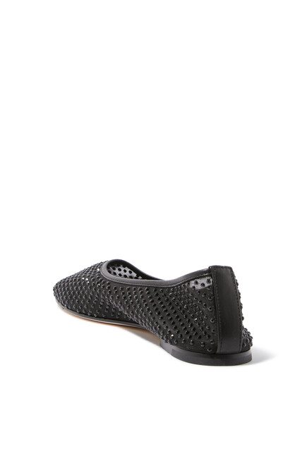 Balla Crystal Mesh Ballerina Flats