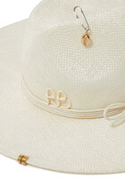 Pierced Chain Strap Fedora Hat