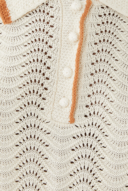 Junie Textured Knit Polo