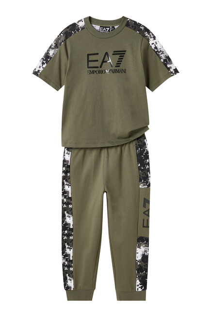 Kids EA7 Camo Detail Joggers