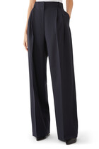 Wide Leg Pleated Trousers