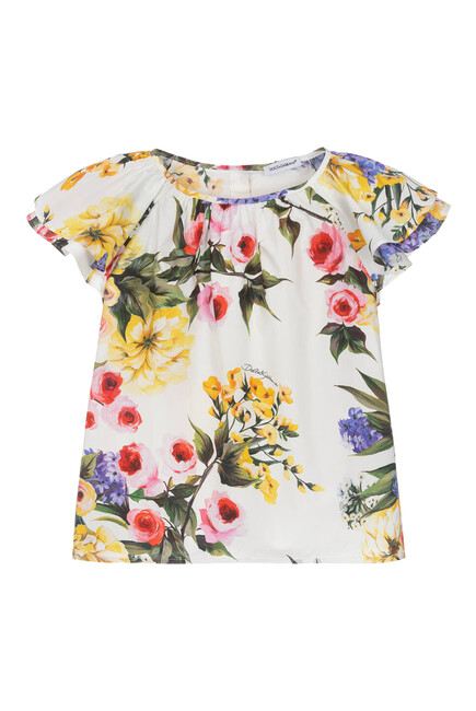 Kids Floral Cotton Blouse