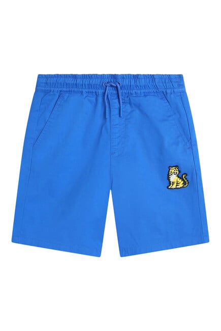 Kids Tiger Logo Embroidered Bermuda Shorts